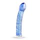 Gildo Glass Nr. 5 - dildo de sticlă spirală (transparent-albastru)