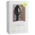 Easytoys - plug anal cu pietricea albă - mic - negru