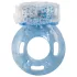Easytoys - inel pentru penis cu vibrații unice - silicon albastru