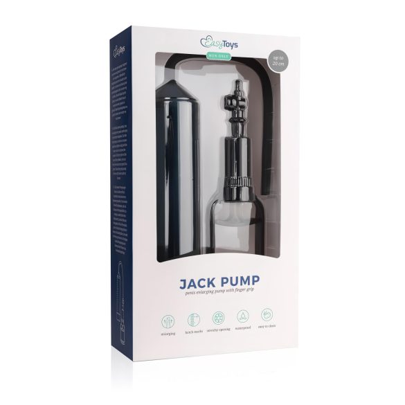 Easytoys - pompă pentru penis - manuală cu grip - negru