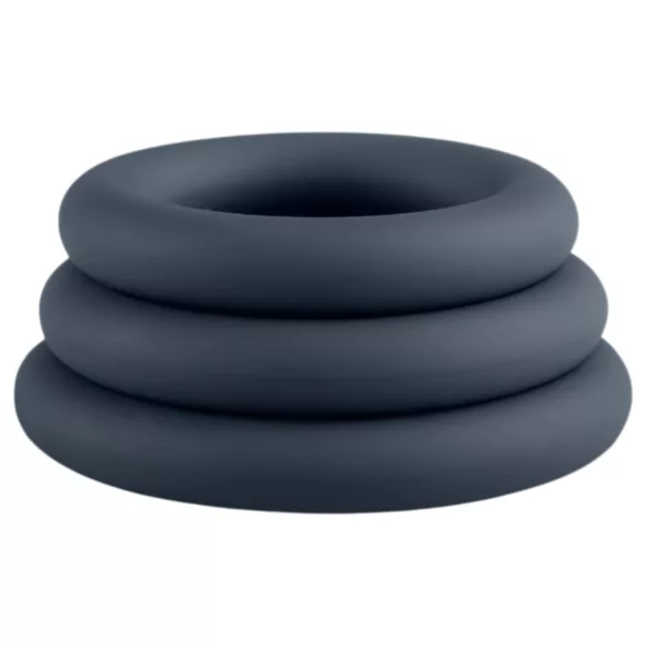 Boners - set inele pentru penis - 3 bucăți - gri