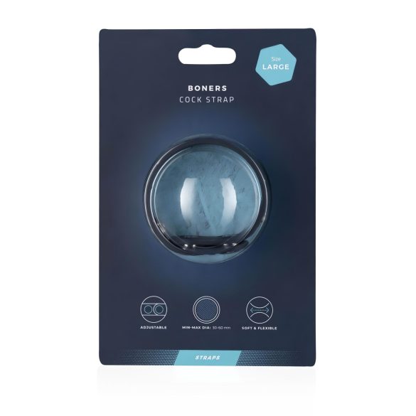 Boners - inel pentru penis reglabil - silicon gri mărimea L