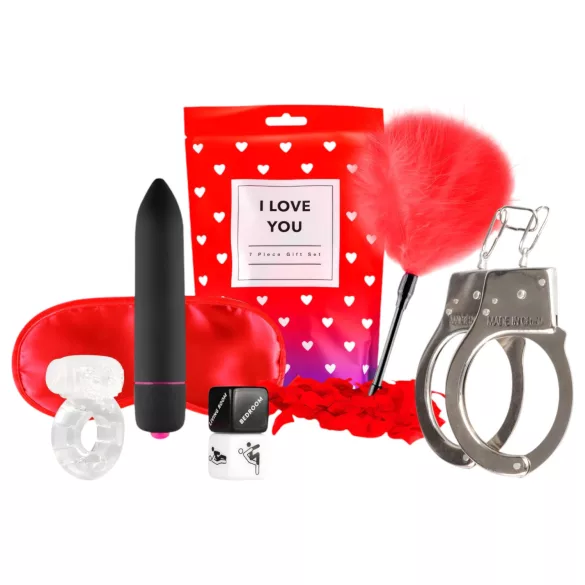 LoveBoxxx - set cu vibrator 7 piese - cadou pentru cupluri