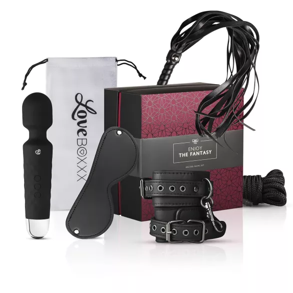 LoveBoxxx The Fantasy - set bondage cu vibrator - 6 piese