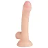 Real Fantasy Vince - dildo realist cu testicule și prepuț - 19,5cm natur