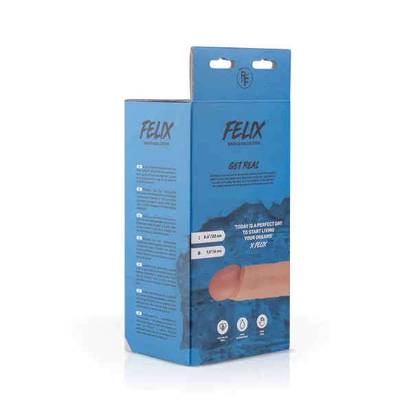 Real Fantasy Felix - dildo realist cu testicule - 22cm - culoare natur