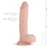 Real Fantasy Glynn - dildo realist cu testicule - 25 cm - culoare naturală