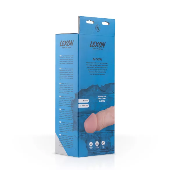 Real Fantasy Lexon - dildo realist cu testicule - 33cm - culoare naturală