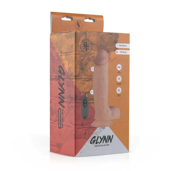 Real Fantasy Glynn - vibrator realist reîncărcabil - 25cm - culoare naturală
