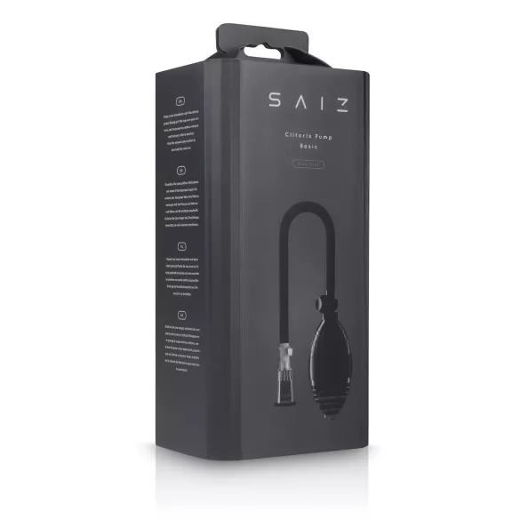 Saiz Basic - pompă pentru clitoris - transparentă/neagră