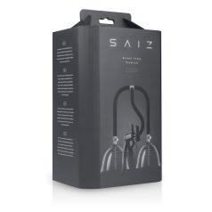   Saiz Premium - pompă dublă sâni - mică (transparent-negru)