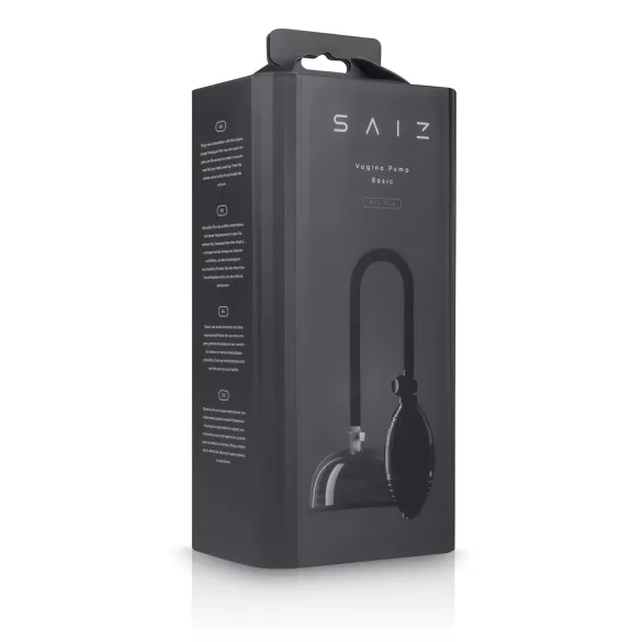 Saiz Basic - pompă pentru vagin - transparent/negru