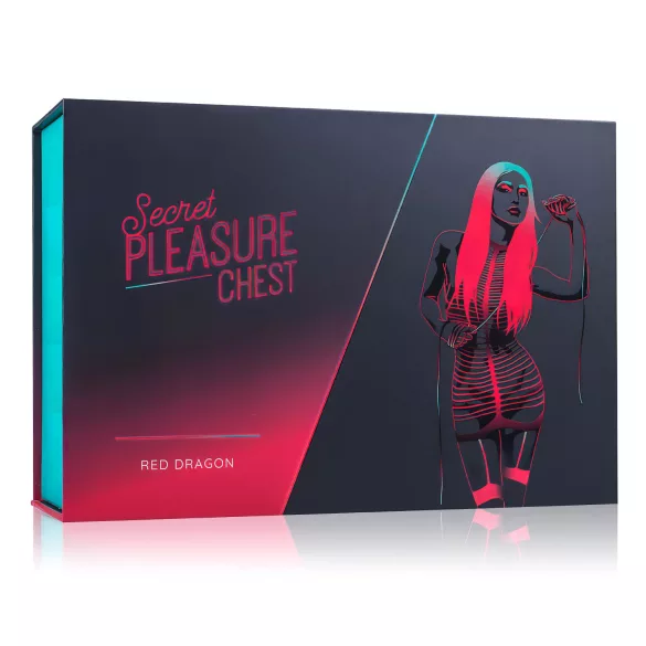 Secret Pleasure Chest - set BDSM avansat - 10 piese - roșu