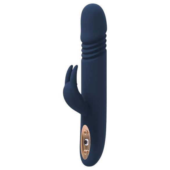 Goddess Zephyros - vibrator albastru, cu braț pentru clitoris, rezistent la apă