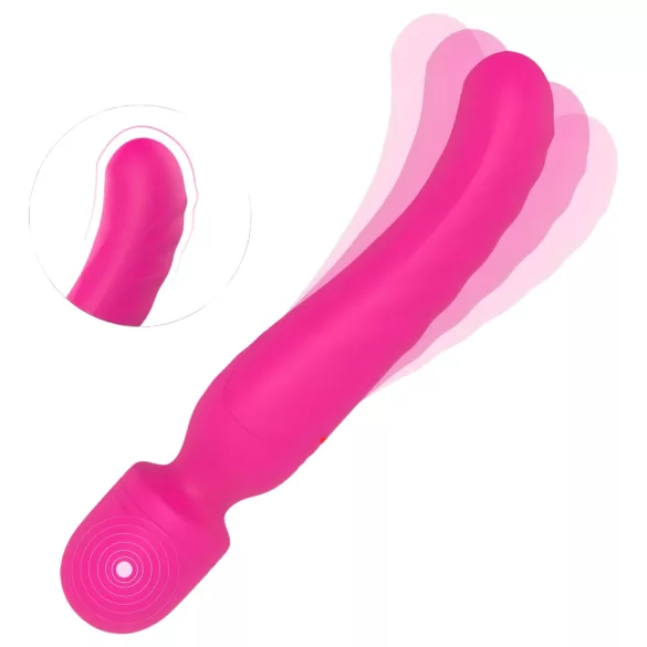 Vibes of Love - vibrator tip wand reîncărcabil, încălzire, masaj, roz