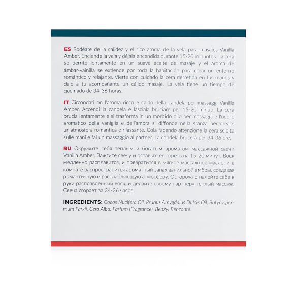 Exotiq - lumânare de masaj - vanilie și ambra - 200g