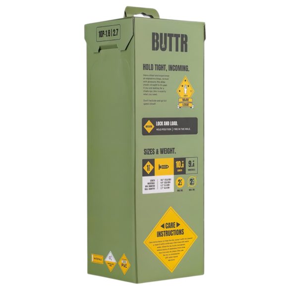 BUTTR 10 Punder - dildo mare cu ventuză - negru