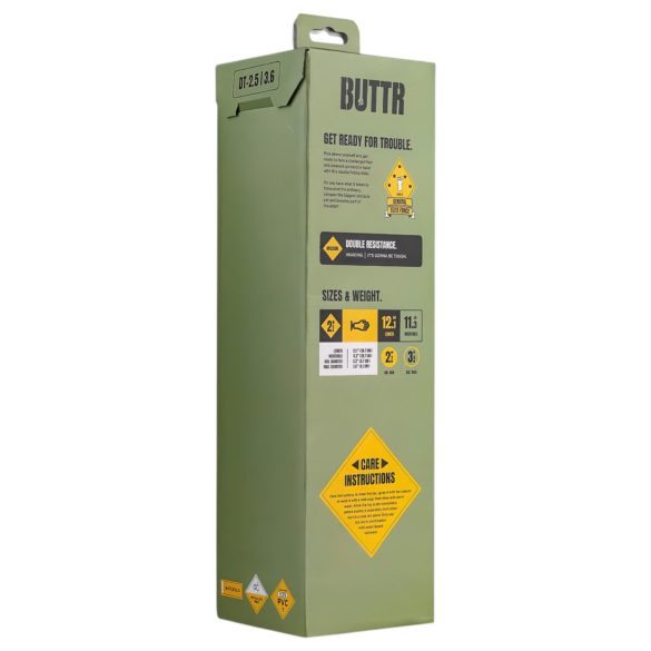 BUTTR - dildou fisting cu ventuză - dublu capăt - negru