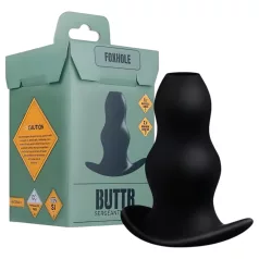 BUTTR - Dildo anal cu tunel gol - negru