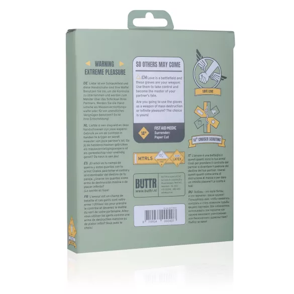 BUTTR - mănuși latex pentru fisting - negru