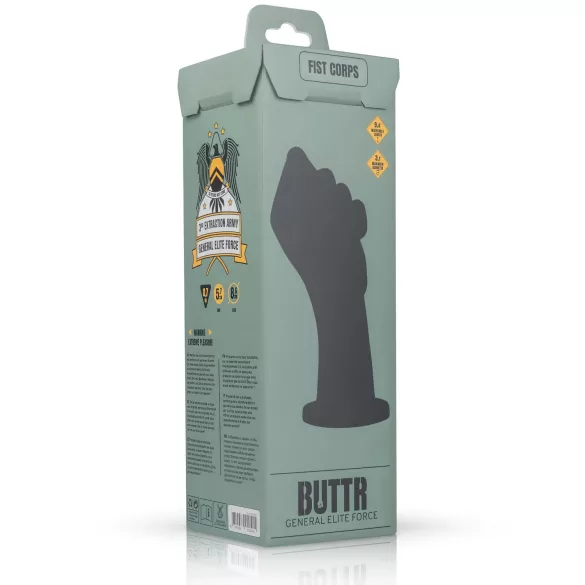 BUTTR - dildo fisting - formă fist - silicon negru