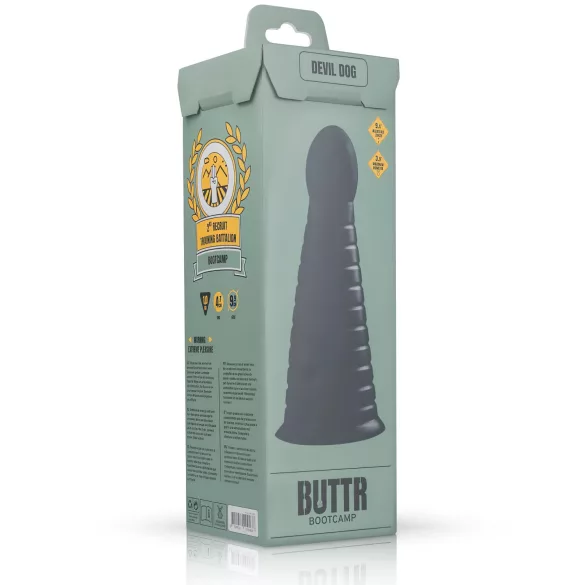 BUTTR Devil Dog - dildo cu ventuză - negru