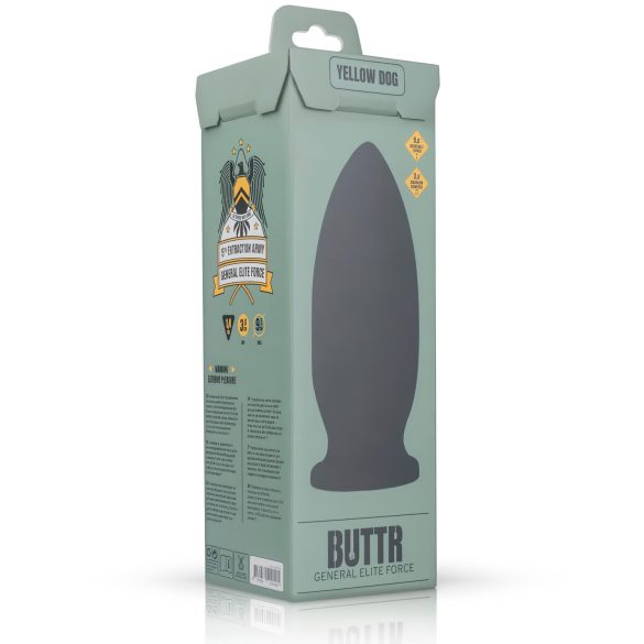 BUTTR Yellow Dog - dildo cu ventuză - silicon negru