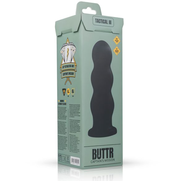 BUTTR Tactical III - dildo cu ventuză - negru