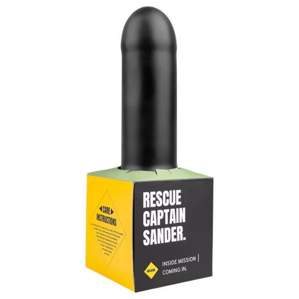 BUTTR - dildo cu ventuză - design tactic - silicon negru