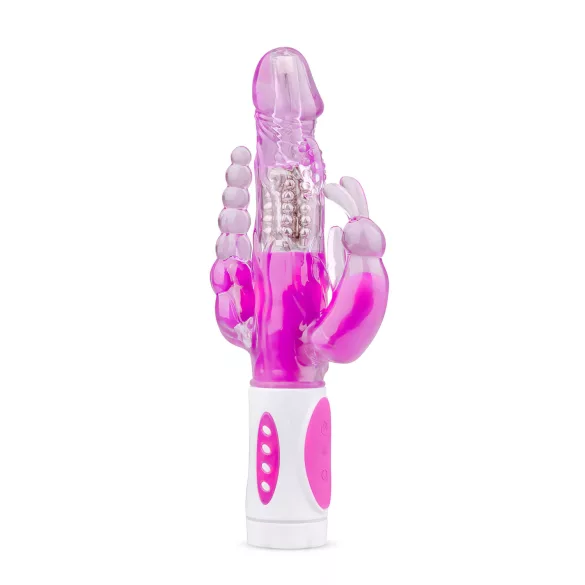 Easytoys Raving Rabbit - vibrator cu 3 brațe (roz)