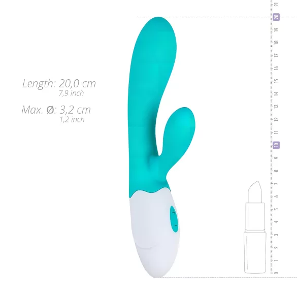 Good Vibes Only Blis Rabbit - vibrator cu braț pentru clitoris - turcoaz
