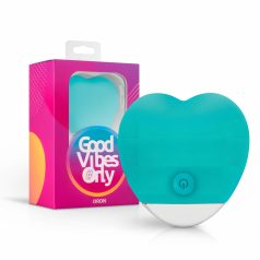   Good Vibes Oron - vibrator clitoridian cu acumulator în formă de inimă (turcoaz)