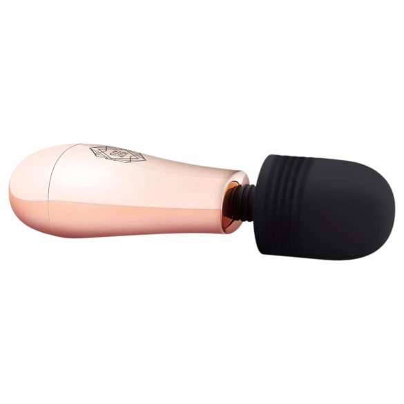 Rosy Gold - mini wand vibrator - reîncărcabil, masaj, rosegold