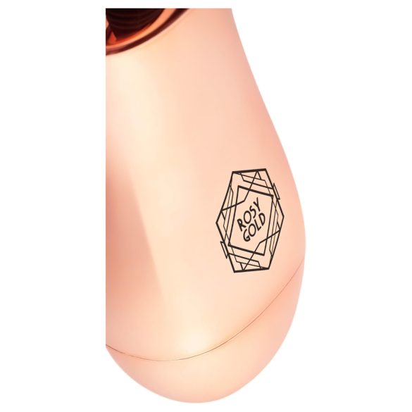 Rosy Gold - mini wand vibrator - reîncărcabil, masaj, rosegold