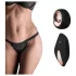 Pantyrebel - chiloți tanga vibratori cu radio și acumulator - negru (S-L)