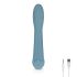 Bloom Rose - vibrator G-spot din silicon, reîncărcabil, turcoaz