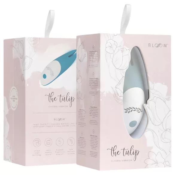 Bloom Tulip - vibrator clitoridian reîncărcabil silicon turcoaz