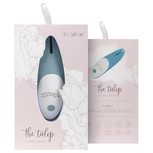 Bloom Tulip - vibrator clitoridian reîncărcabil silicon turcoaz