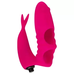 Easytoys - Vibrator deget 2 în 1 - roz