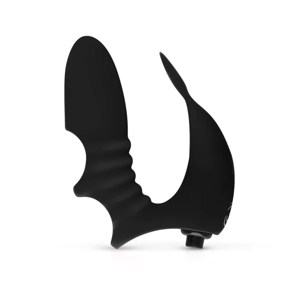 Easytoys - Vibrator deget 2 în 1 - silicon negru