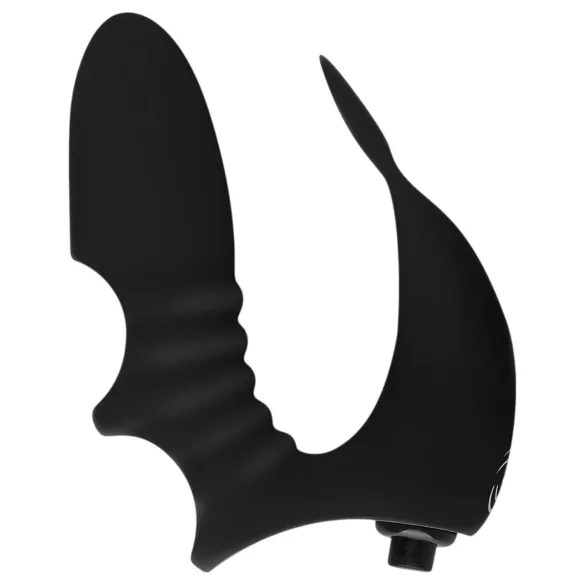 Easytoys - Vibrator deget 2 în 1 - silicon negru