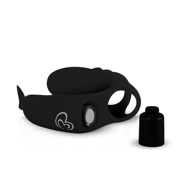 Easytoys - Vibrator deget 2 în 1 - silicon negru