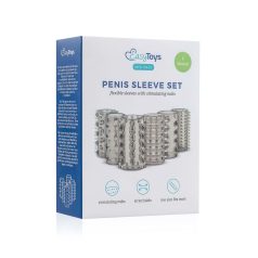   Easytoys - set de manșoane pentru penis - silicon gri (6 bucăți)