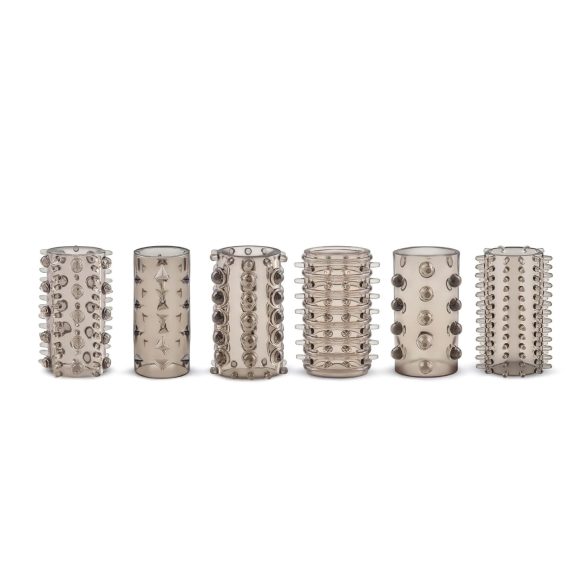 Easytoys - set de manșoane pentru penis - silicon gri (6 bucăți)