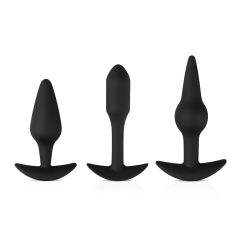 Easytoys Pleasure Kit - set variat de pluguri anale (negru)