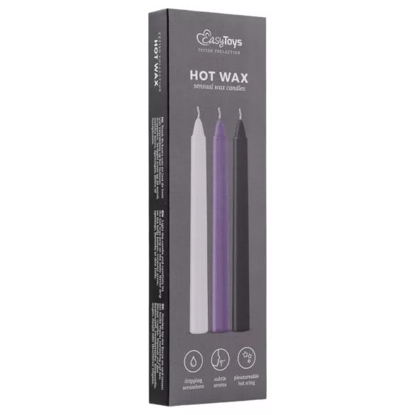 Sensual Hot Wax - set lumânări de masaj fierbinte BDSM - 3 bucăți