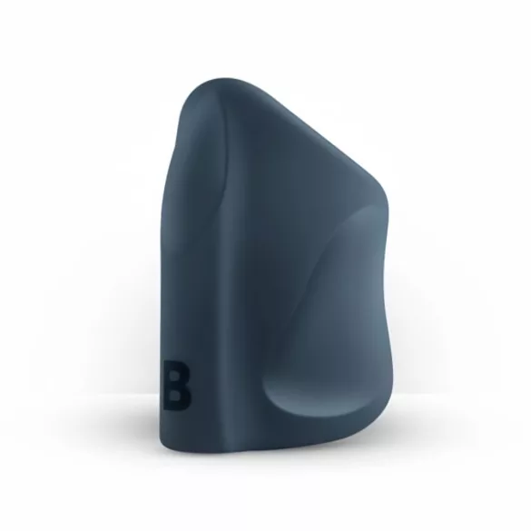 Boners - masturbator deschis cu vibrații reîncărcabil - silicon gri