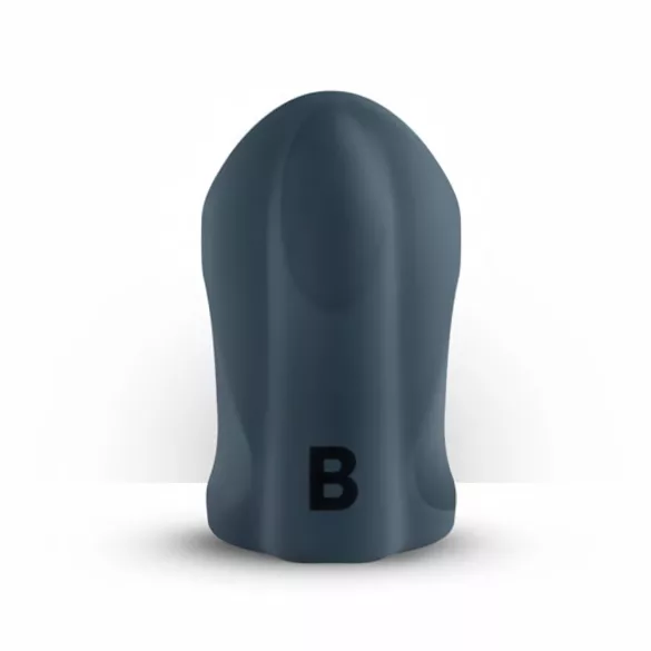 Boners - masturbator deschis cu vibrații reîncărcabil - silicon gri