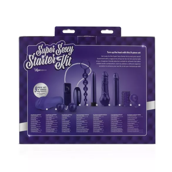 LoveBoxxx Super Sexy - set erotic cu vibrator - 9 piese