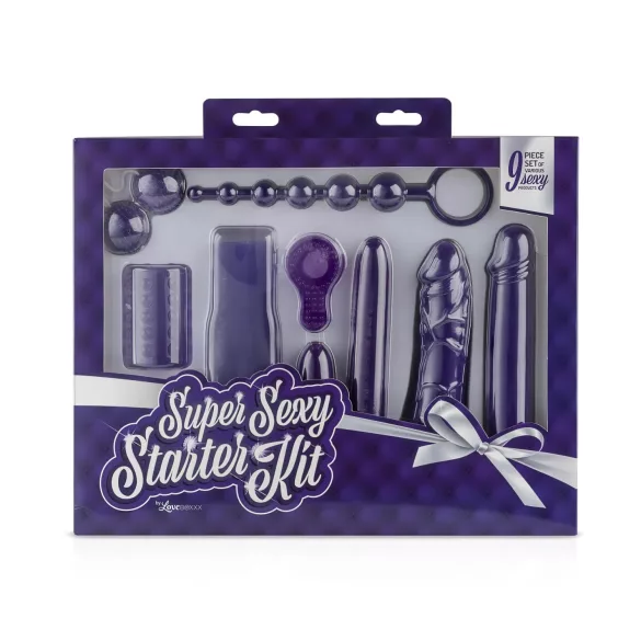 LoveBoxxx Super Sexy - set erotic cu vibrator - 9 piese